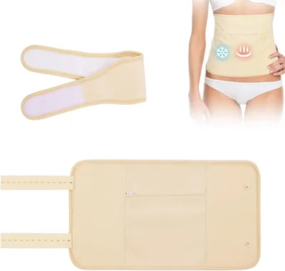 AOOWU Kastoroliepakket, 2 stuks Herbruikbare Kastorolieverpakking Kit, Organische Kastorolie Compressie Wrap voor Leverontgifting