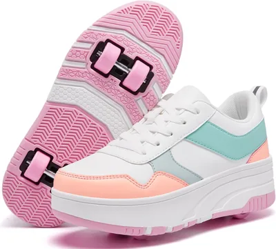 ANEFUN Rolschoenen voor Kinderen, Meisjes en Jongens met Verrembare Fashion Sneakers met Wielen - Best Deal