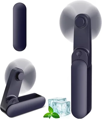 Ventilateur portable, mini ventilateur silencieux, 90g léger et pliable à 360°, recharge USB MAX 9h, ventilateur de poche, petit