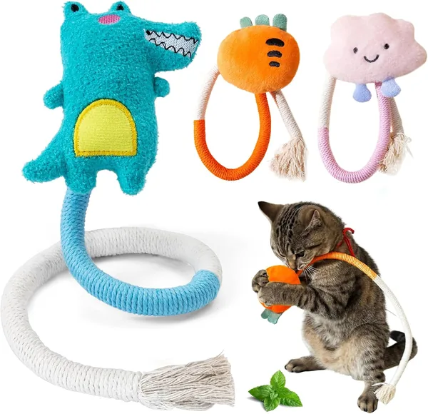 Kattenspeelgoed Interactief, Bijtspel, Kattennip, 4.3/5 Sterren (898 Beoordelingen)