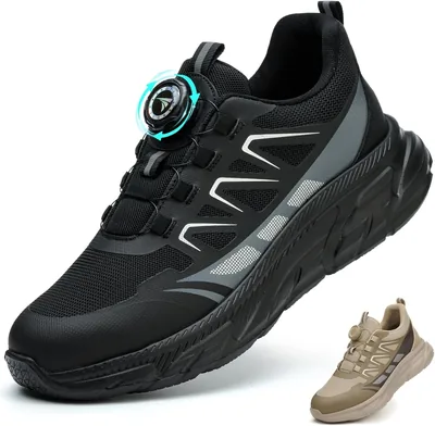 BAXIWUY Chaussures de Sécurité Homme - Sneakers Légères pour Femme avec Capuche en Acier - Respirantes et Anti-Dérapantes