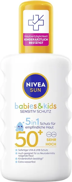 Nivea Sun Babies & Kids Sensitive Protection Spray SPF 50+ Extra Waterproof 200ml