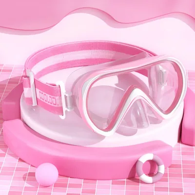 COOLOO Taucherbrille Kinder mit Stoffband, Schwimmbrille für 4-16 Jahre | Anti-Leck, Anti Nebel, 180°Panorama HD