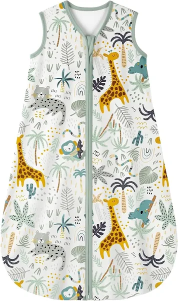 Yoofoss Baby Sommer Schlafsack, 0,5 Tog, 67 cm / 0-6 Monate, 100% Baumwoll Schlafsack für Jungen, Mädchen, Neugeborene