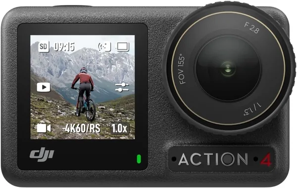 DJI Osmo Action 4: Cámara de acción impermeable 4K/120 fps con sensor de 1/1.3 pulgadas, gran rendimiento a bajo costo - 24% de descuento