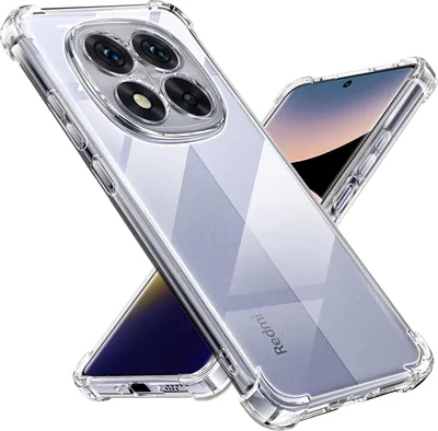Tentoki Étui pour Xiaomi Redmi Note 14 Pro 5G (Non compatible avec le 4G), [Mousse d'air intégrée] Coque anti-jaunissement souple TPU