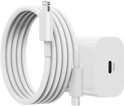 iPhone 14/14 Plus/14 Pro/14 Pro Max के लिए 20W लाइटनिंग केबल कम्बो एडाप्टर (MFi-सर्टिफाइड) - 63% ऑफ़