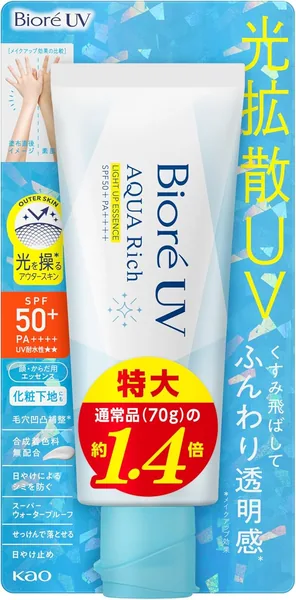 Bior UV Aqua Rich Light Up Essence 100g Sunscreen SPF50