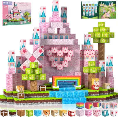 Crifeton Magnetische Bouwblokken 100 stuks 2cm, 3+ STEM Montessori Sensory Speelgoed, Magnetische Tegels voor Kinderen van 3 t/m 12 Jaar