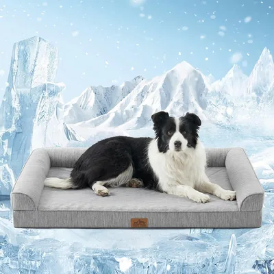 COZY KISS Cooling Dog Bed, Orthopedic Foam