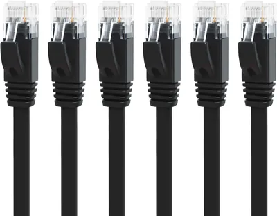 Yauhody CAT6 Ethernet Cable 6Pack 0.5m Black