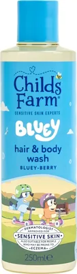 Childs Farm Kids Bluey Hair & Body Wash, Bluey-Berry | Tear-free, Gently Cleanses | Suitable for Dry