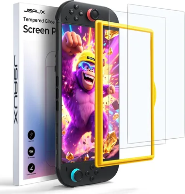 JSAUX [2 Pack] Protection Écran Anti-Reflet pour Nintendo Switch 2, Verre Mat, 9H Durabilité, Installation Facile