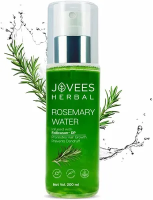 जोवीस हर्बल रोजमेरी वॉटर हेयर ग्रोथ स्प्रे फ़ोलिकुसन डीपी (200ml) | मिस्ट स्प्रे फॉर हेयर फॉल, फ़ोलिकल्स को मजबूत करता है