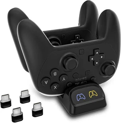 Switch 2 Pro Controller Charger Dock, Quick USB-C Charging