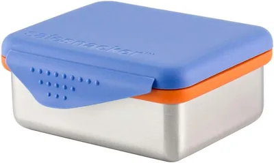 Safe Snacker by New Wave: Stackable Stainless Steel Food Container, 13oz, Blue, BPA Free - Best Deal
