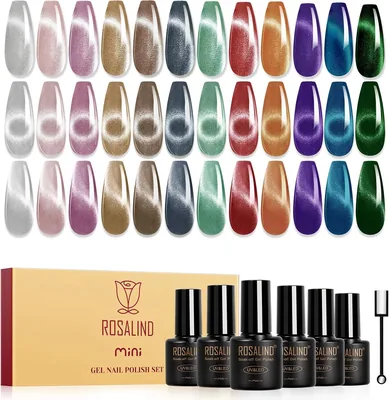 Rosalind Cat Eye Gel Nail Polish Set 12 Colors