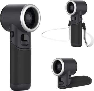 MERTTURM Mini Handhållbar Ventilator [11H Standbytid], 5 Stäck Retraktabel Turbo Ventilator Med Vindisplay, Personaliserad Fän för Hemma