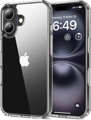 HOOMIL Étui pour iPhone 16 6.1 Pouces, Coque Protectrice Anti-Jaunissement Transparente - Crystal Clear