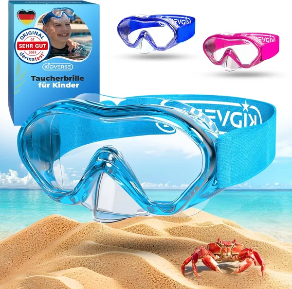 KIDVERSE Taucherbrille Kinder mit Nase - CE & Dermatest geprüft - 14% Rabatt