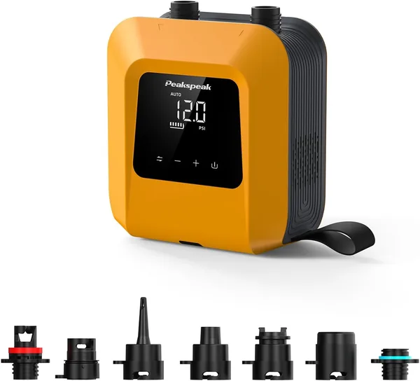 Peakspeak 20PSI Pompe Elettrica Rechargeabile per SUP, Doppio Stagno, Adatta per Paddle Board, Barche e Kayak - Risparmia il 10%