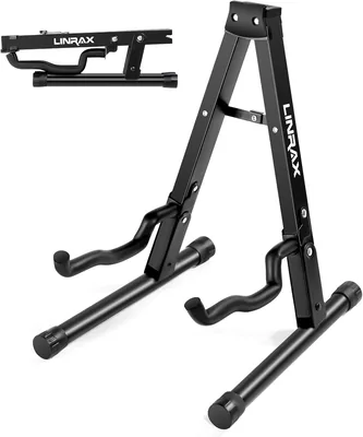 Support de guitare pliable Linrax FS1, support A-Frame avec bras en mousse, support métallique pour guitare acoustique, classique, électrique et ukulélé - 14% Off