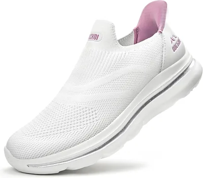 ODCKOI Damskie Buty Sportowe Slip-On, Oddychające i Lekkie, Idealne do Joggingu i Fitnessu