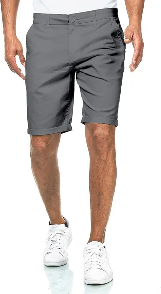 Smith & Solo Herren Chino Shorts, Baumwolle, Bermuda Hosen, Sommer, Laufshorts, Herrensport Trainingshose