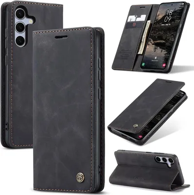 Étui Azororo pour Samsung Galaxy S25 5G - Portefeuille en cuir protecteur magnétique