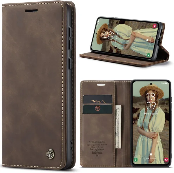 Housse Azororo pour Samsung Galaxy A55 5G - Étui portefeuille en cuir magnétique