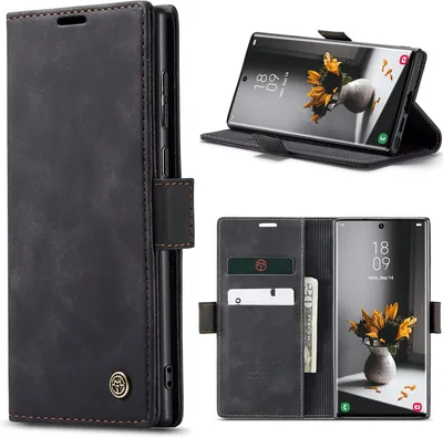 Étui Azororo pour Samsung Galaxy S23 Ultra 5G - Portefeuille en cuir magnétique protecteur