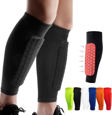 Shindefender Schenepads, Compressiesleev voor Voetballers - Voor Jongens, Tieners en Volwassenen