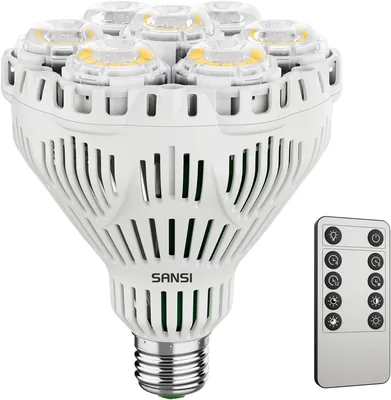 SANSI 40W Dimbarbar LED Plantensväxtlampa Inre Fullspektrum E27