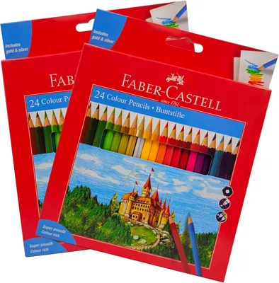 Faber-Castell Colour Pencil 24 Pack - Soft Core, School & Kids