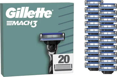 Gillette Mach3 - 20 Schaarbladen voor Mannen met Gladde Gliding en Bescherming voor de Huid - 58% Korting
