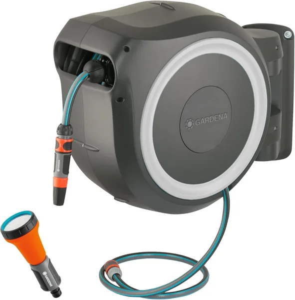 Gardena Hose Holder RollUp M/L White 25m Flexibel Irrigationssystem Med/Större Trädgårdar Svivande Slang - 17% Rabatt