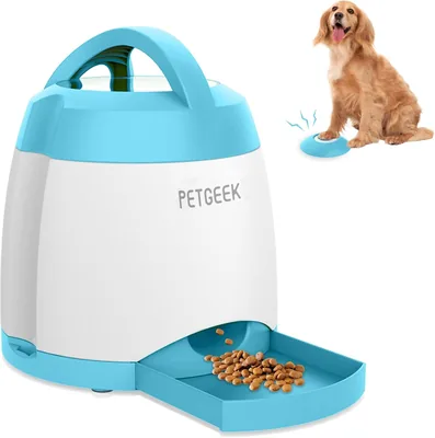 PETGEEK Dog Feeder/Treat Dispenser with Remote & Interactive Puzzle