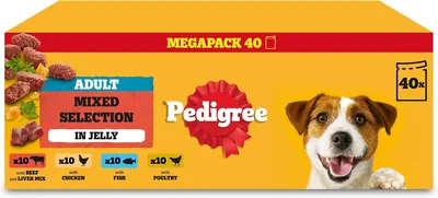 Pedigree Adult Jelly Dog Food Pouches Mixed 40 x 100g