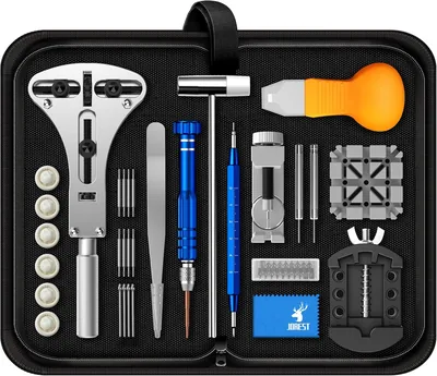 JOREST Horlogereparatieset, Verwijderingsgereedschap, Batterie, Sleutels voor Horlogekast, Horloge Gereedschap