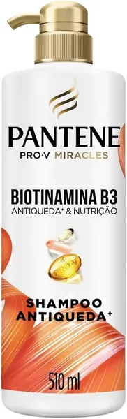 Shampoo Pantene Pro-V Milagres Anti-Queda & Nutrição Biotinamina B3 510ml - Melhor Preço