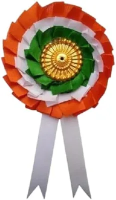 पार्टी बूमर्स त्रिकोणीय भारतीय फूल आकार का ब्रॉच पैक ऑफ 2 (Best Deal)