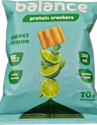 Balance Premium Bread snack protein crackers - Sweet Lemon