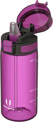Sparrow Straw Waterfles - Tritan Sportflask - 500ml | Barnsflask, lekkfast, diskvärt, BPA fri