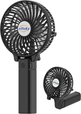efluky Handheld Fan, Kompakter Mini-Lüfter, Falterbarer USB-Lüfter, Wiederaufladbar, Portabel