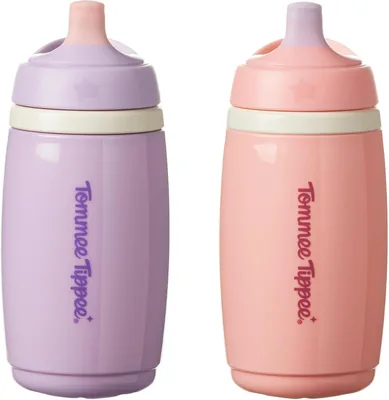 Tommee Tippee Active Spout Cup 266ml Pink/Purple (Pack of 2)