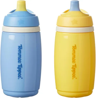 Tommee Tippee Active Spout Cup 266ml Blue/Yellow (Pack of 2)