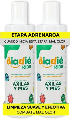 Jabón Desodorante Natural para Niños DIADIE KIDS 2 Pack
