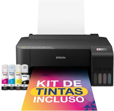 Impressora Epson EcoTank L1250 - Tanque de Tinta Colorida, Wi-Fi Direct, Comando de voz, Bivolt, Preto