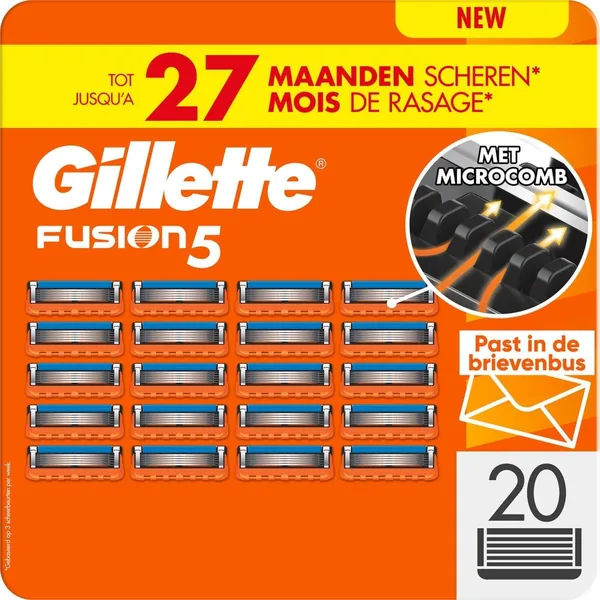 Gillette Fusion5 : 20 lames de rechange avec gel lubrifiant et tailleur précision - Meilleures affaires