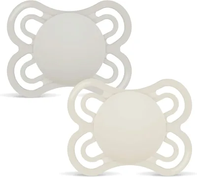 MAM Perfecto Juego de 2 Chupetes, 2-6 Meses, Neutral | Con Portátil Esterilizador para Chupete